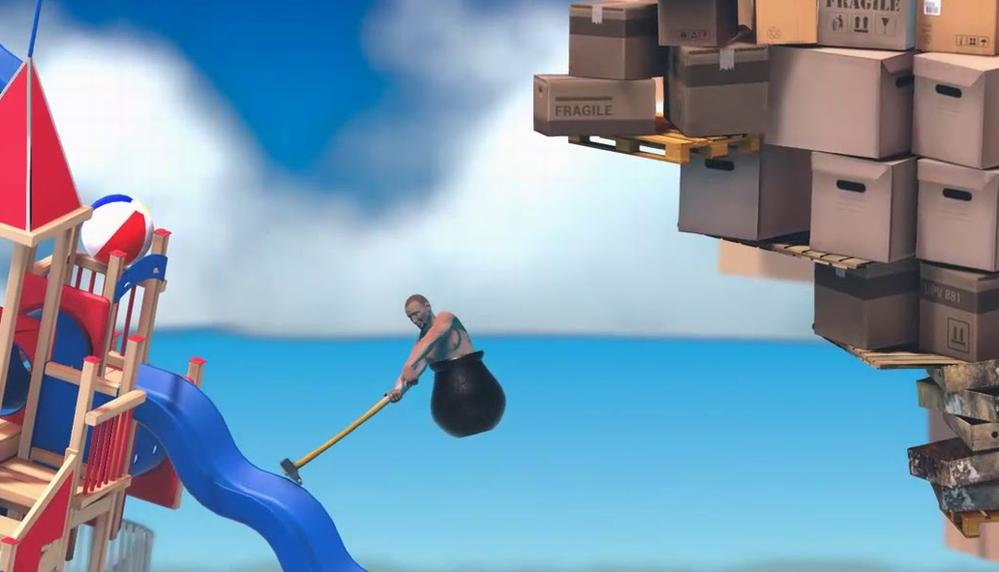 getting over it with bennett foddy snowy mountain tutorial